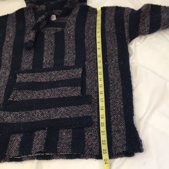 Textile Baja Woven Boho Style Hoodie Pullover Size Small - Picture 5 of 8